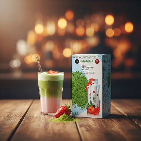 Matcha Detox Tee Premium – Japanischer Grüntee mit Erdbeeraroma,