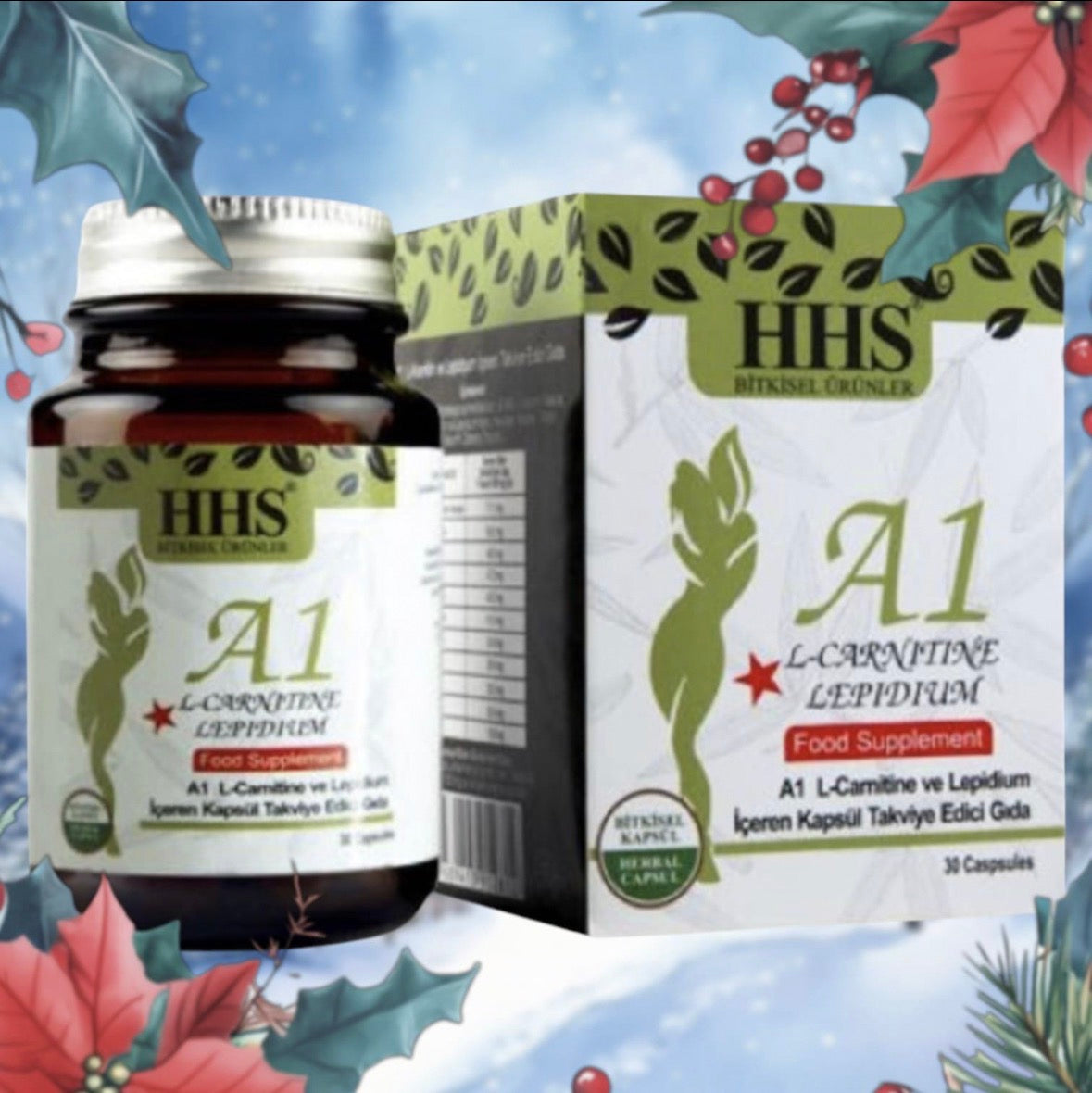 HHS A1 Capsules – Food supplement with L-carnitine & Lepidium