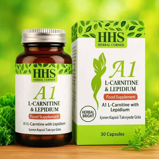 HHS A1 Kapseln – Nahrungsergänzungsmittel mit L-Carnitin & Lepidium