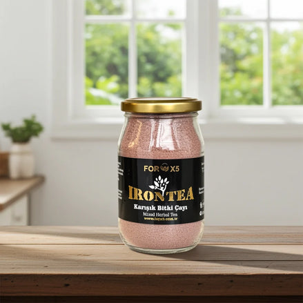 ForX5 Iron Tea – Kräutertee-Mischung mit Glas