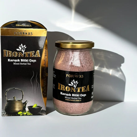 ForX5 Iron Tea – Herbal Tea Blend with Glass