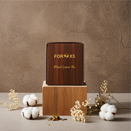 ForX5 Herbal Tea - with Lepidium & Lemon in an elegant wooden box